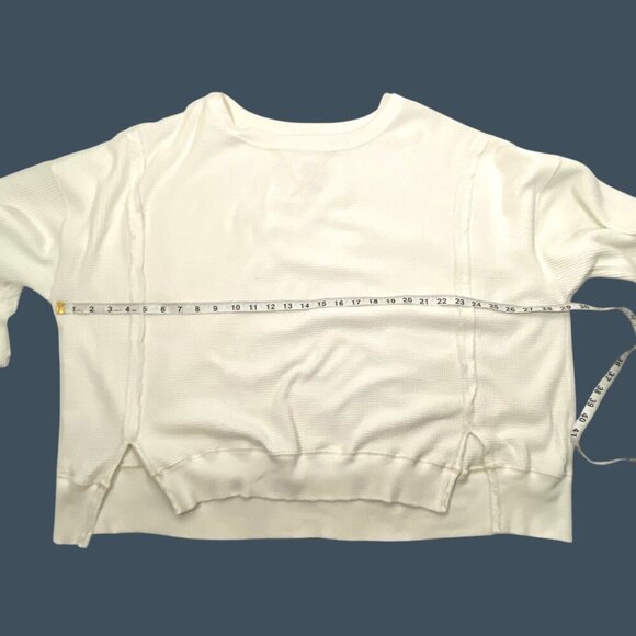 American Eagle Outfitters White Waffle Knit with off white contrast stitching S - Picture 7 of 9